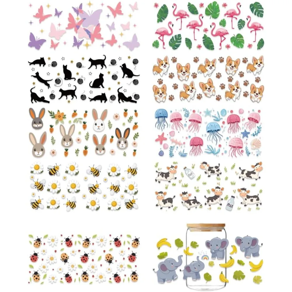 10 Sheets Uv Dtf Cu… - image