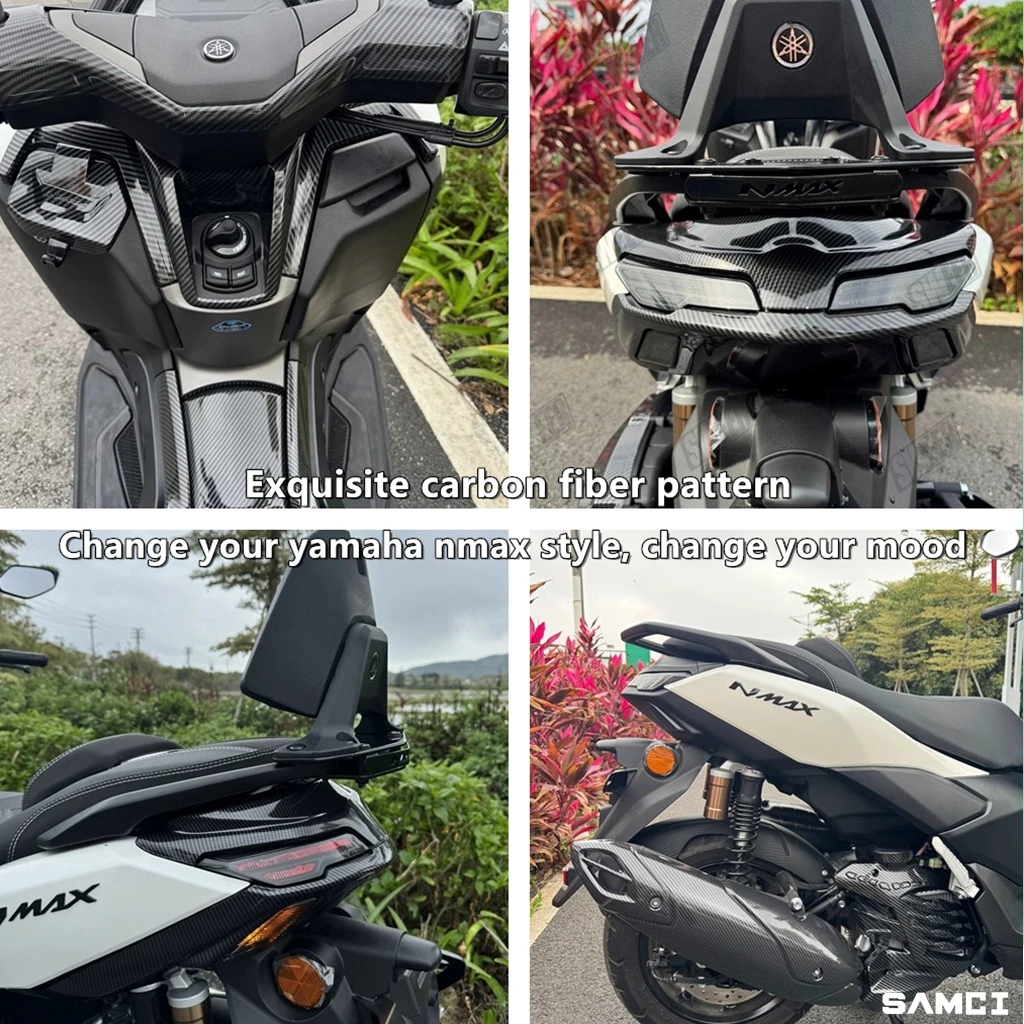 Carbon Fiber Pattern Protective Cover High Strength Upgrade Decorative Accessories For Yamaha NMAX155 V3 2025 2026 Modified Scoo