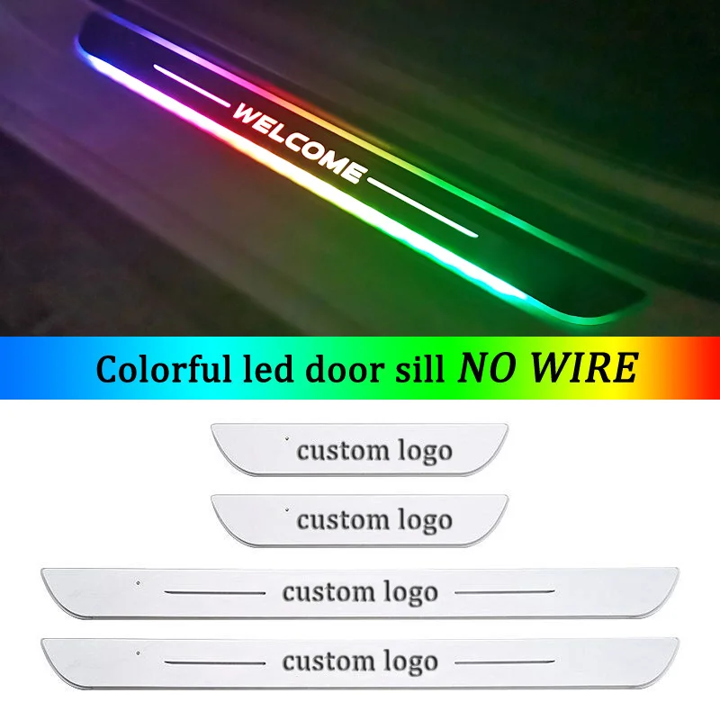 

Trim Pedal Car Exterior Parts LED Door Sill Scuff Plate Pathway Dynamic Streamer Welcome Light For Ford Focus 2008 - 2022