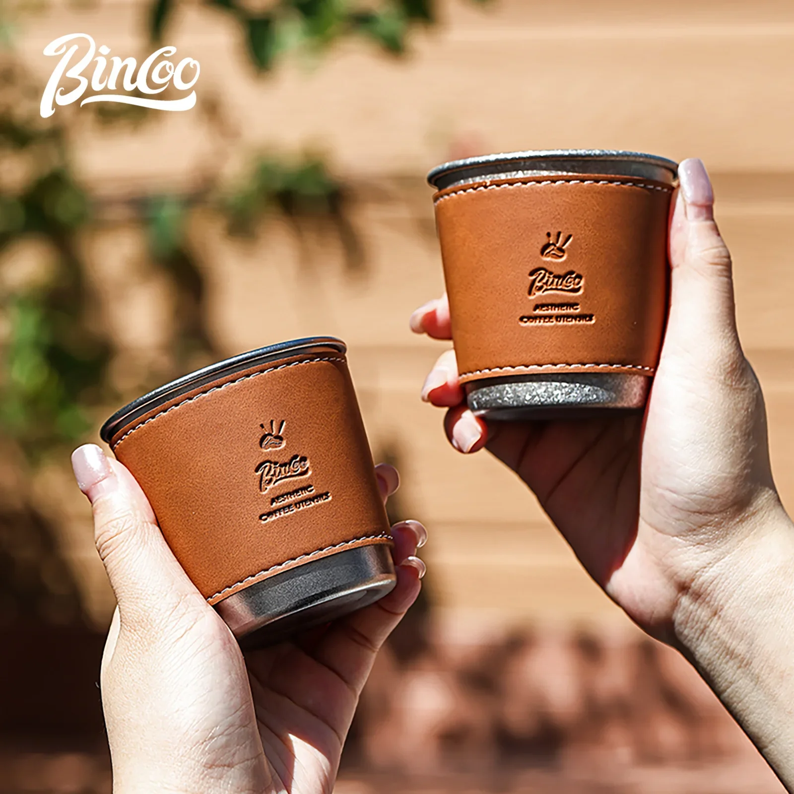 Bincoo Pure Titanium Camping Cup 180ml – Retro Coffee Mug, Portable Outdoor & Office Water Cup for Iced Americano