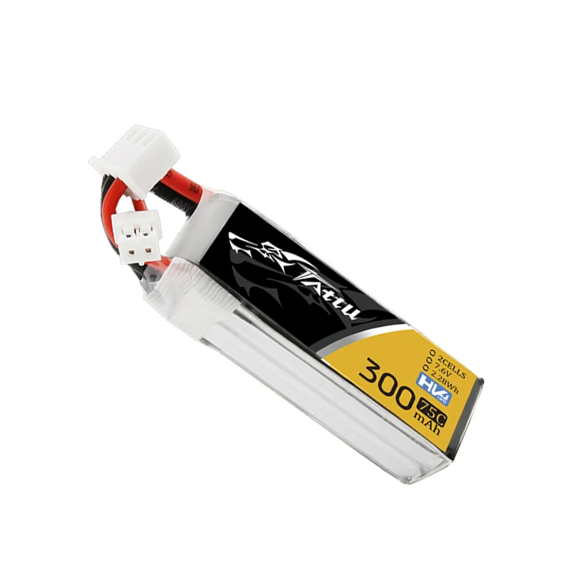 Batteria originale TATTU 75C 300mAh 7.6V LiPo per elicottero RC Quadcopter FPV Racing Drone parti batteria 7.6V con spina PH2.0