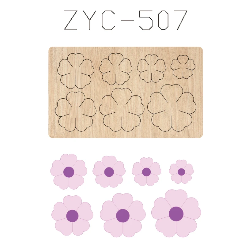 

ZYC-507 Деревянная форма для резки цветов, подходящая для высечки машин
