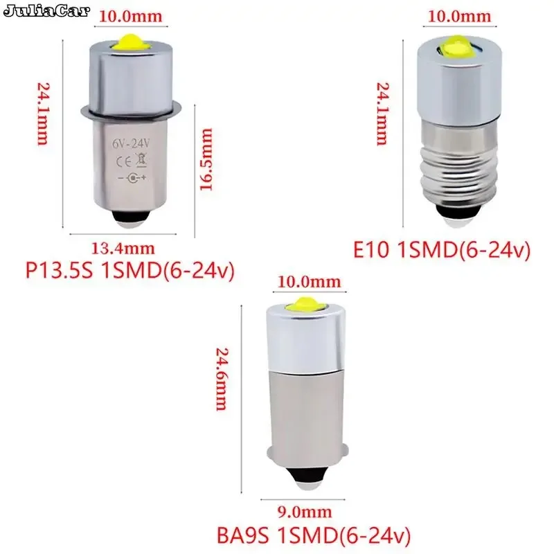 BA9S P13.5S E10 تيار مستمر 6-24 فولت 5 واط عالية الطاقة مصباح ليد جيب استبدال لمبات 1SMD 3535 مصباح العمل في حالات الطوارئ المشاعل