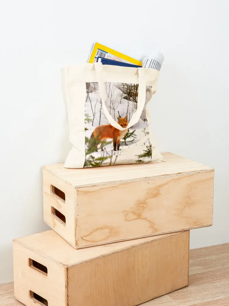 Winter Fox Tote Bag custom tote bag canvas shopping bag sac pour femme bags for women