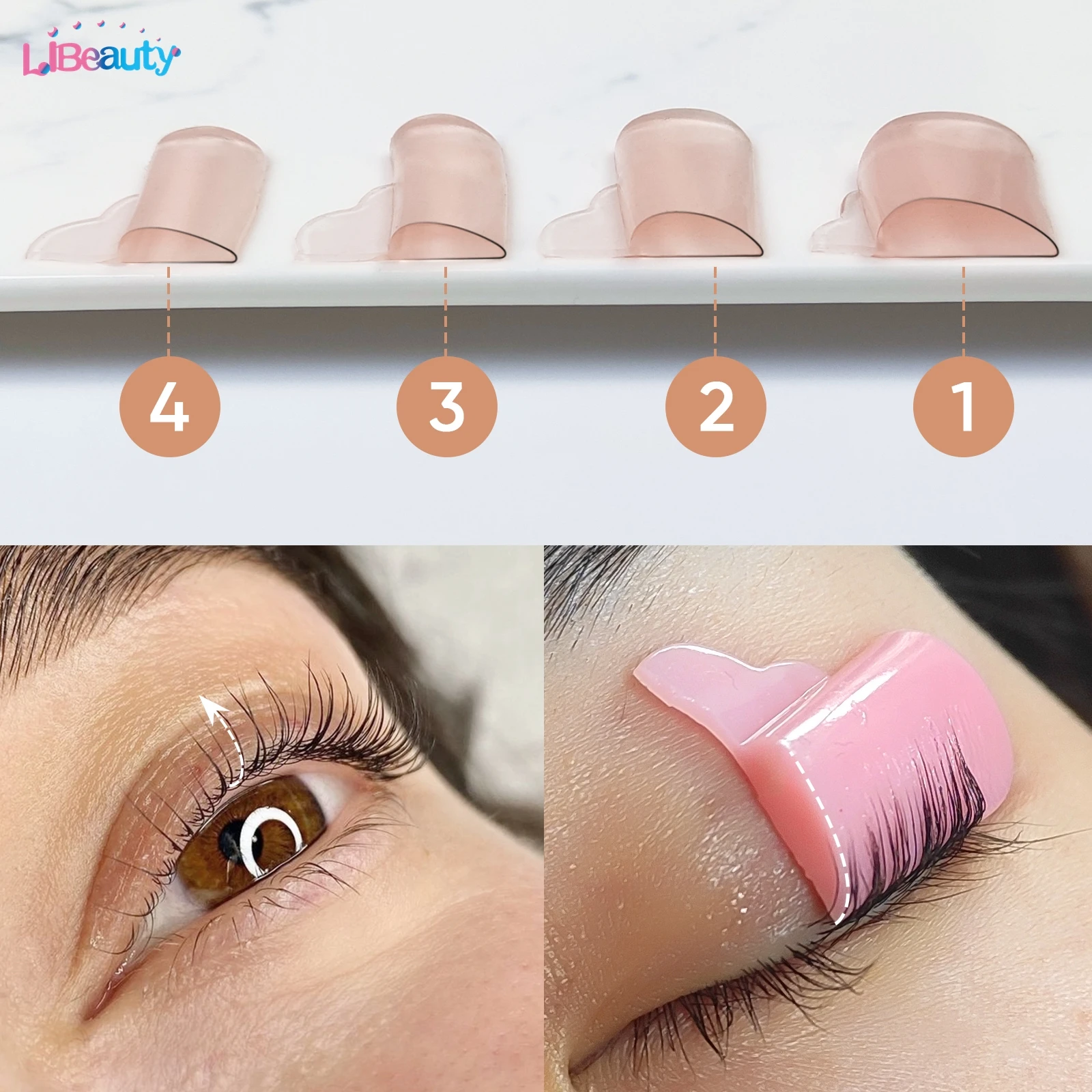 Libeauty Wholesale Free Glue Silicone Eyelash Perm Rod Sticky Lash Lift Pads 3D Eyelash Curler Makeup Accessories Makeup Tools