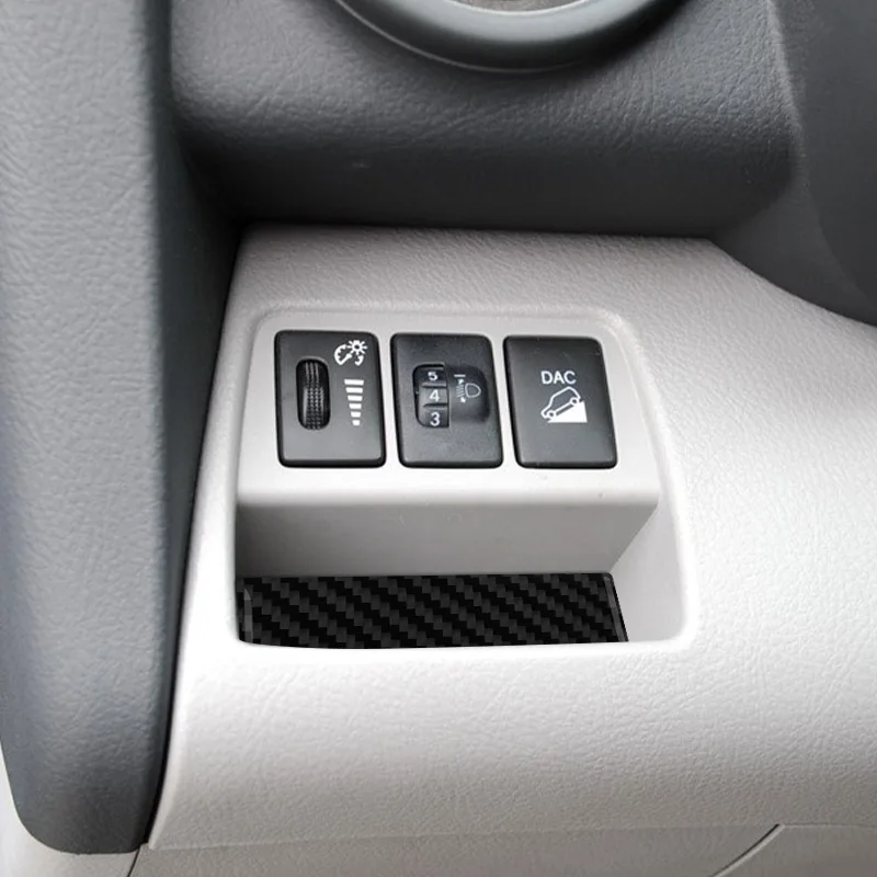 مناسبة لتويوتا القديمة RAV4 06-13 رونغ زومبي التبديل بطاقة طوقا الملحقات الداخلية ألياف الكربون الحقيقية #3