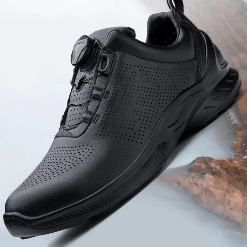 

New Style Fashion Men Golf Shoes Breathable Low Top Golfer Footwears Comfortable Leather Sneakers Outdoor Grass Casual Sneakers