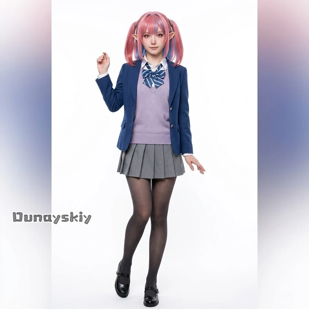 Yumekiri*/Mistress Kanan Is Devilishly Easy Kōketsu Kanan Disfraz de Cosplay, Conjunto de Uniforme Escolar de Anime, Vestido para Juego de Rol Femenino