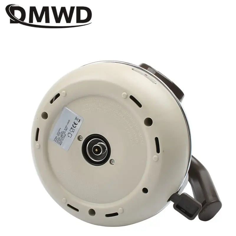 DMWD 1.7L bollitore elettrico retrò bollitore per uso domestico Mini caffettiera riscaldatore caffettiera in acciaio inossidabile con misuratore di temperatura
