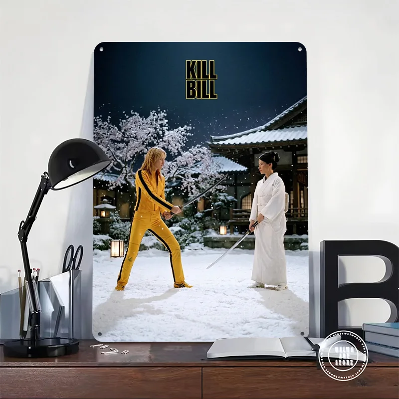 Kill Bill Duel in the Snow Metal Poster Perfect Gift for Fans Lovers Customized Wall Art Metal Sign for Room Decoration Man Home