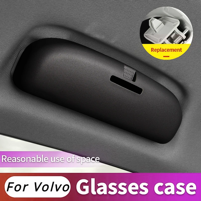 For Volvo XC60/S60/XC40/S40 Auto Accessories Car Sunglasses Holder Glasses Case Storage Box Car Interior Refit  Accessories