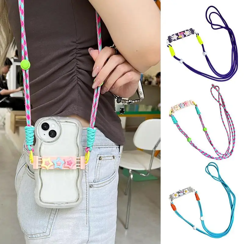 Phone Strap Crossbody Phone Lanyard Phone Wrist Strap Easy To Disassemble Cute Style Adjustable Back Clip For Cell Phone