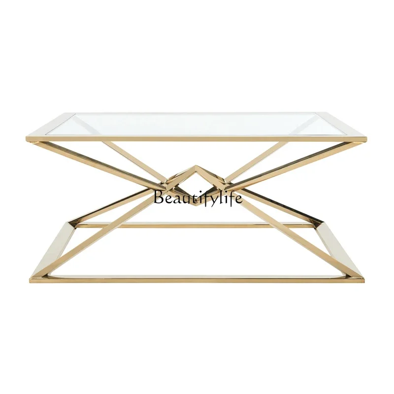 

FG11Modern simple creative tea table living room tempered glass coffee table