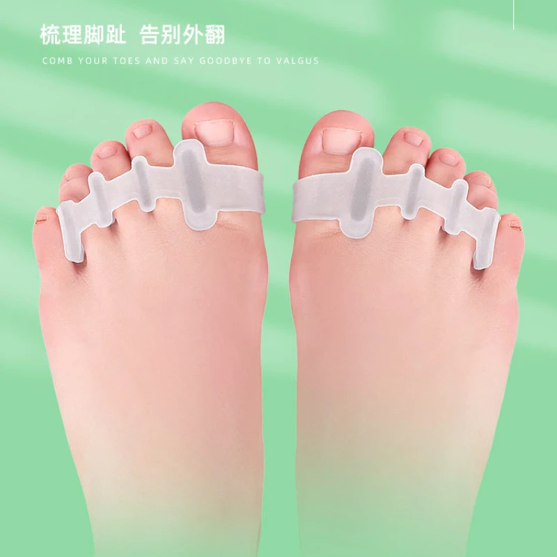 발톱무좀 1pair Silicone Hammer Toe Protector Hallux Valgus Bunions Toe Separators Foot Care Straightener Corrector Thumb Pedicure