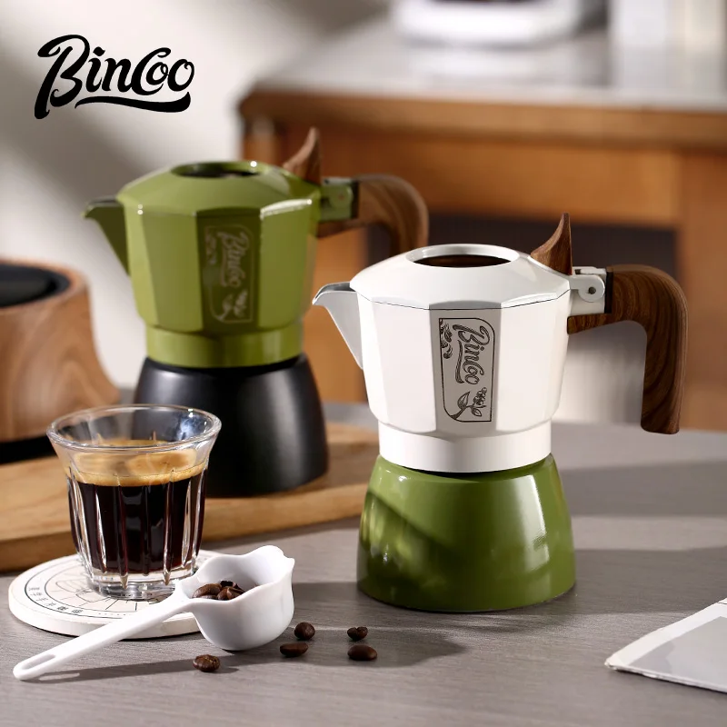 Bincoo Double Valve Moka Pot Home Concentrated Small Coffee Pot Set Espresso Coffee Appliance Italian Office Coffee Making Tool