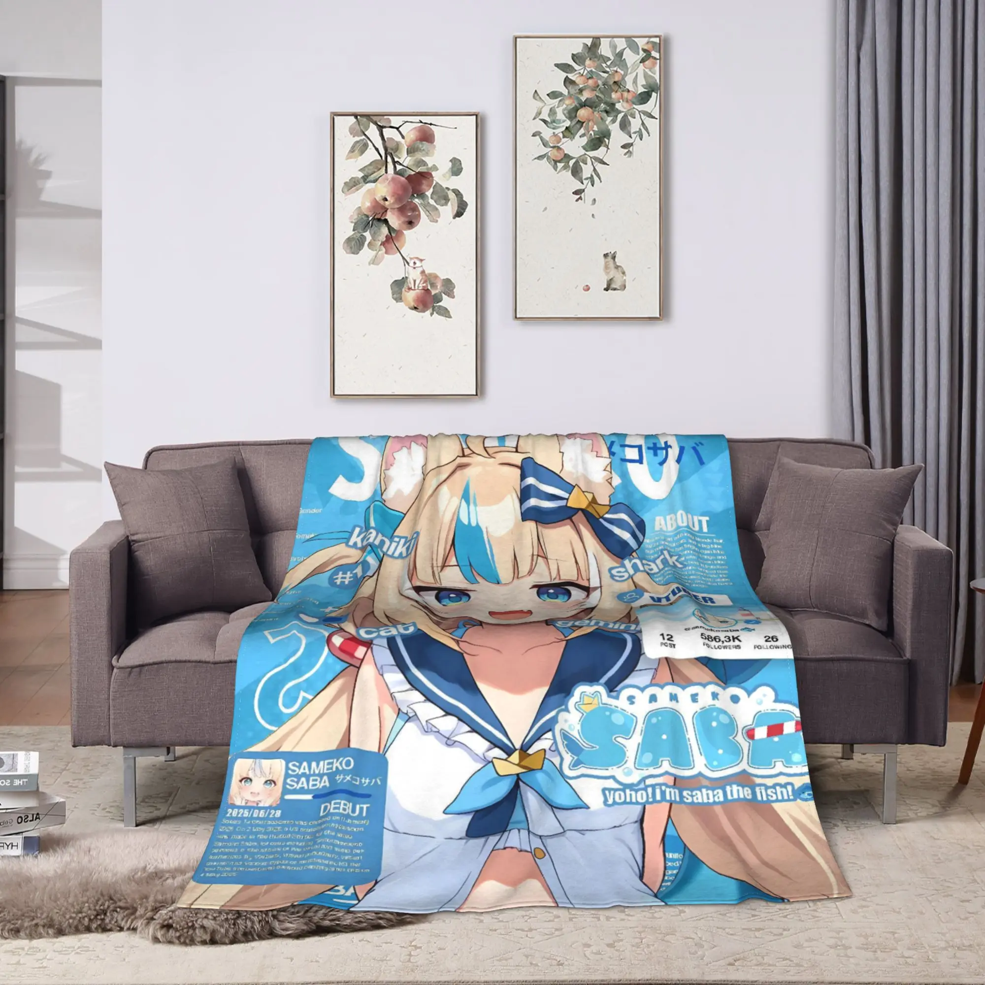 Sameko Saba Blanket  Travel Flannel Bedding Throws For Home Decor Soft Warm Customized Quality Bedspread Gift Idea