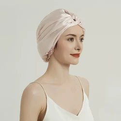 InjNight-Bonnet de couchage en mûrier pur pour femmes, chapeaux de bonnet, bandes de cheveux, bande de sauna vintage, vêtements de sauna, bandana, accessoires pour cheveux, 100%