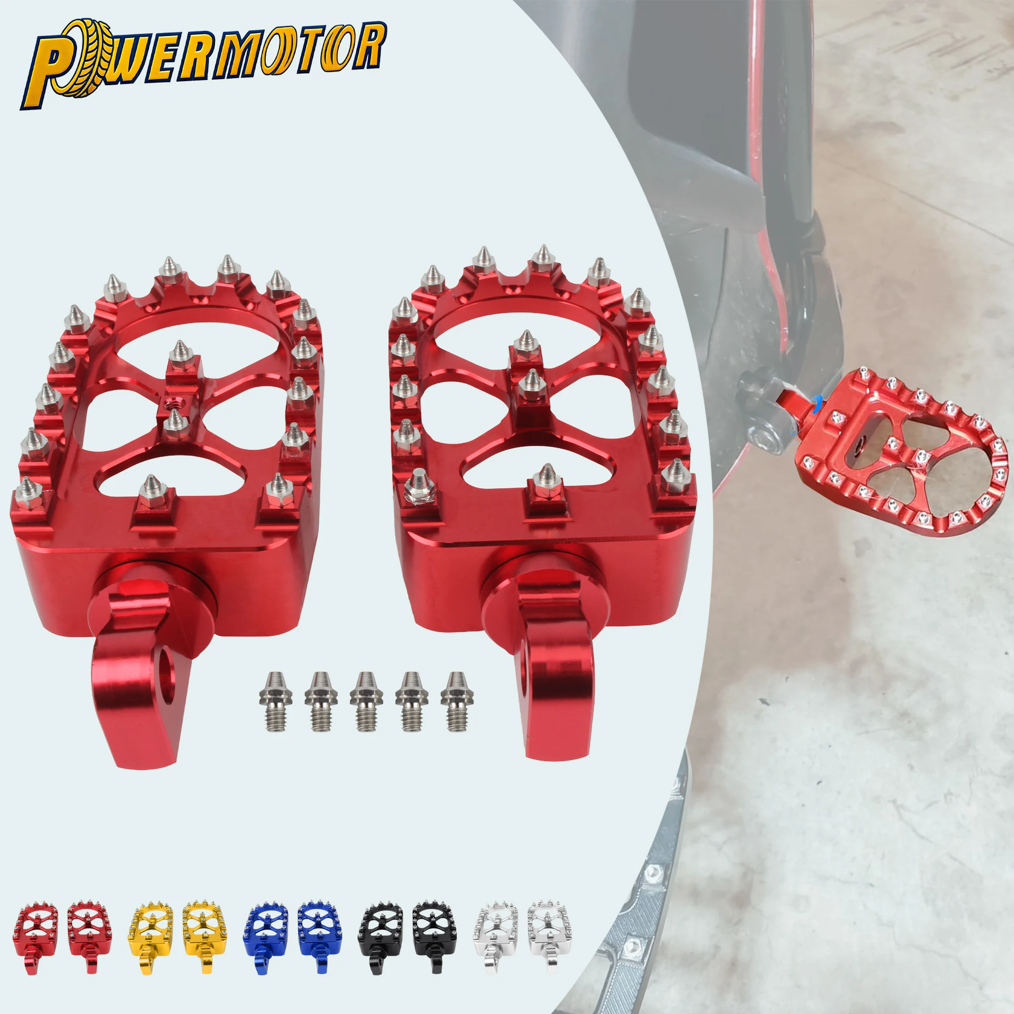 

Motorcycle Foot Pegs 360° CNC Wide Fat Roating Universal Footpegs For Harley Dyna Fat Bob Softail Sportster Street Bob Enduro