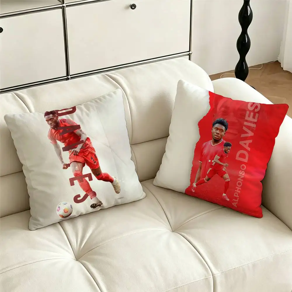 Canada A-Alphonso D-Davies Pillow Case Cushion Cover Throw Pillow Case For Car Sofa