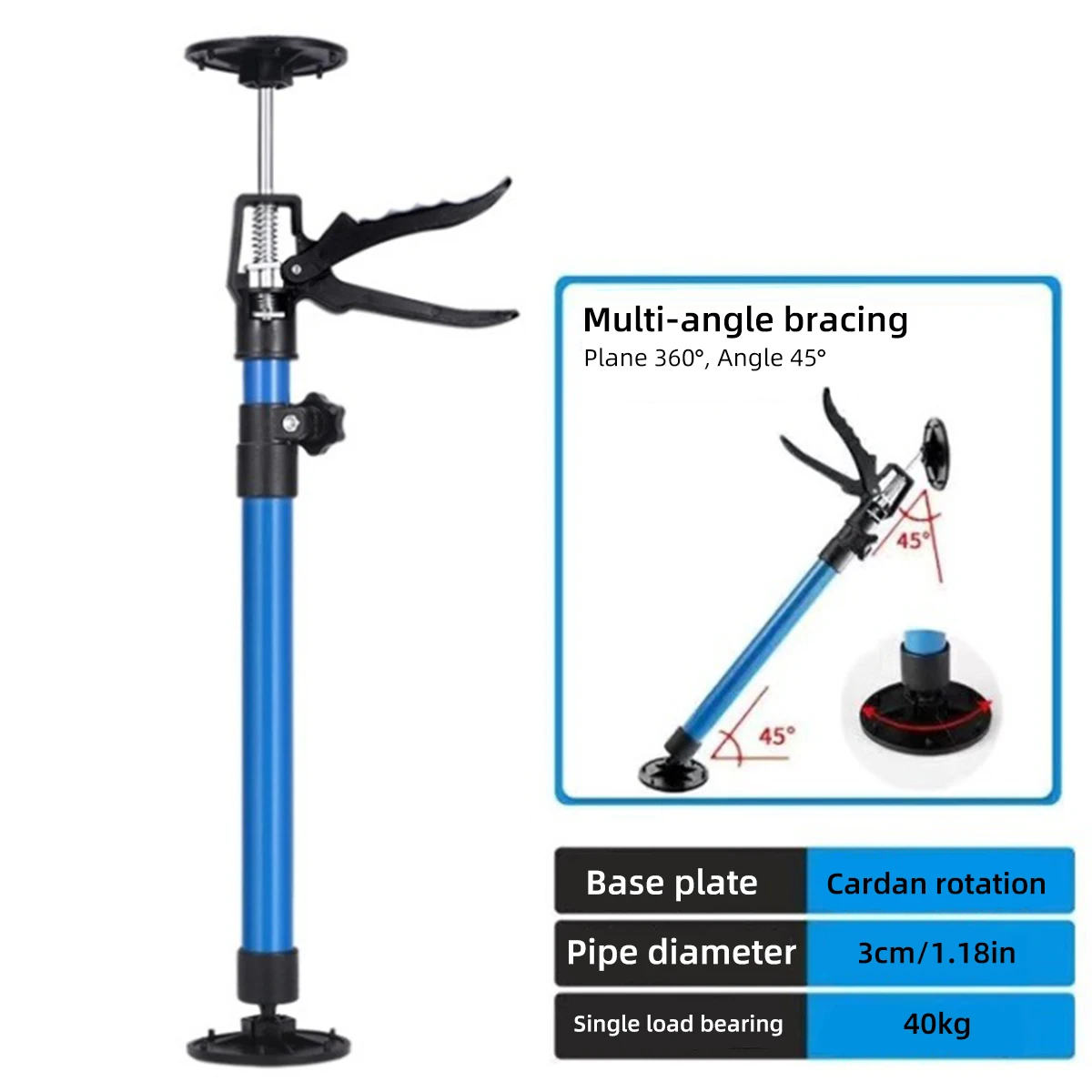 Cabinet Installation Jack Support Rod Telescopic Steel Hand Cabinet Jack Telescopic Stainless Steel Support Rod Adjustable