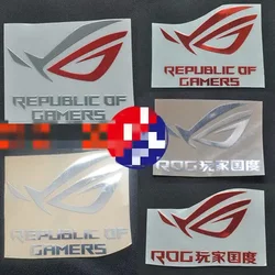 Adesivo in metallo ASUS ROG per Laptop PC Tablet Computer Desktop fotocamera digitale Mobile decorazione personalizzata fai da te