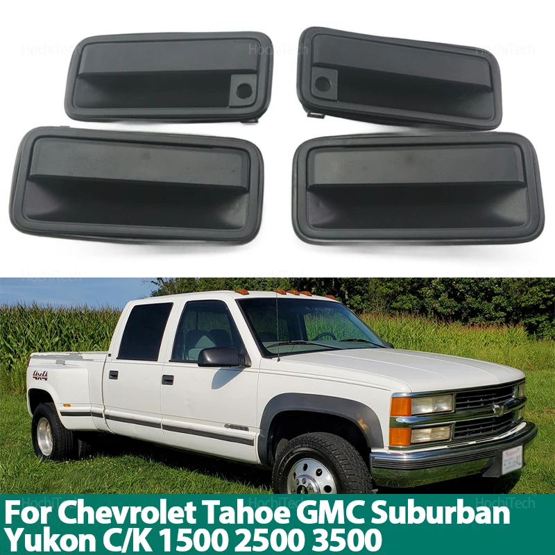 Schwarze Außentürgriffe vorne und hinten für Chevrolet Suburban Tahoe C1500 1995–2000 für GMC Yukon 15742229 15742230