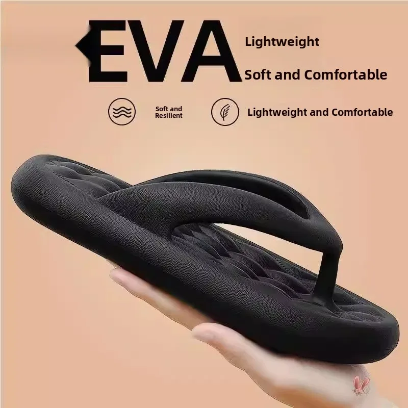 

Men's Rubber Cross Sandals Anti-Slip Wear-Resistant Summer Outdoor Beach Slippers Anti-Odor Interloing Footwear