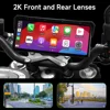 8.1 インチオートバイ GPS ナビゲーションワイヤレス Carplay Android 自動 IPX7 防水 2K DVR ドライブレコーダーモトモニター WIFI BT 3