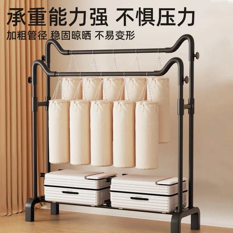 Cat ear drying rack Floor-to-ceiling indoor plastic combined drying rack Household simple coat rack