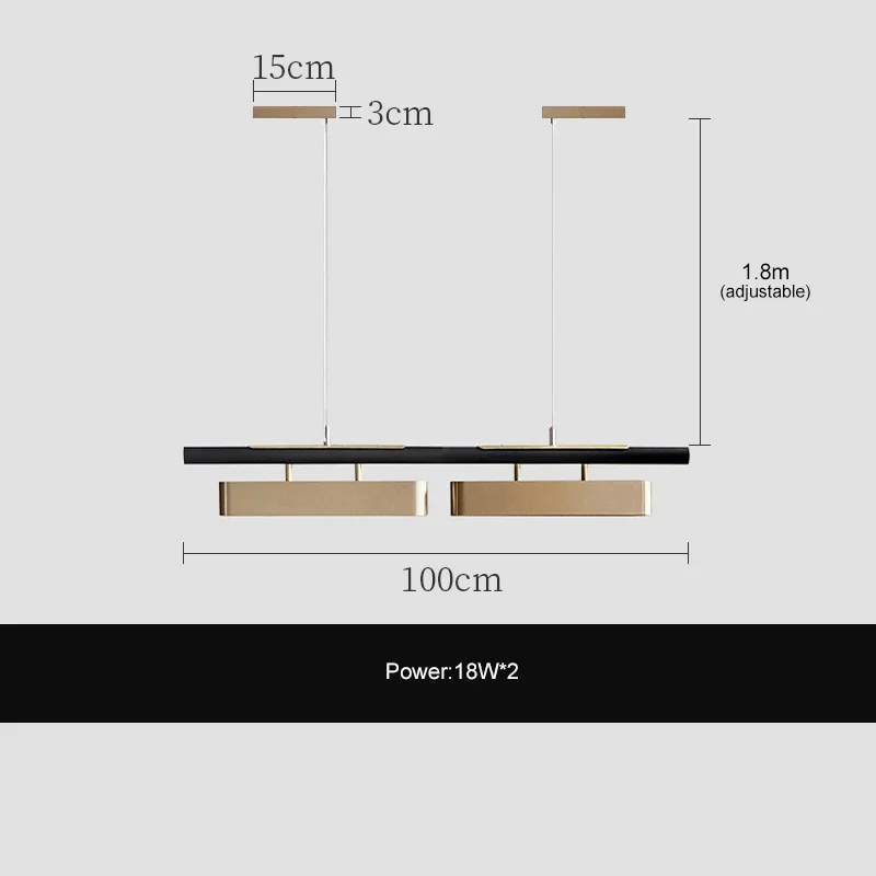 Modern LED Dining Table Chandeliers Minimalist Long Pendant Lights Living Room Coffee Desks Kitchen Home Indoor Lighting Fixture