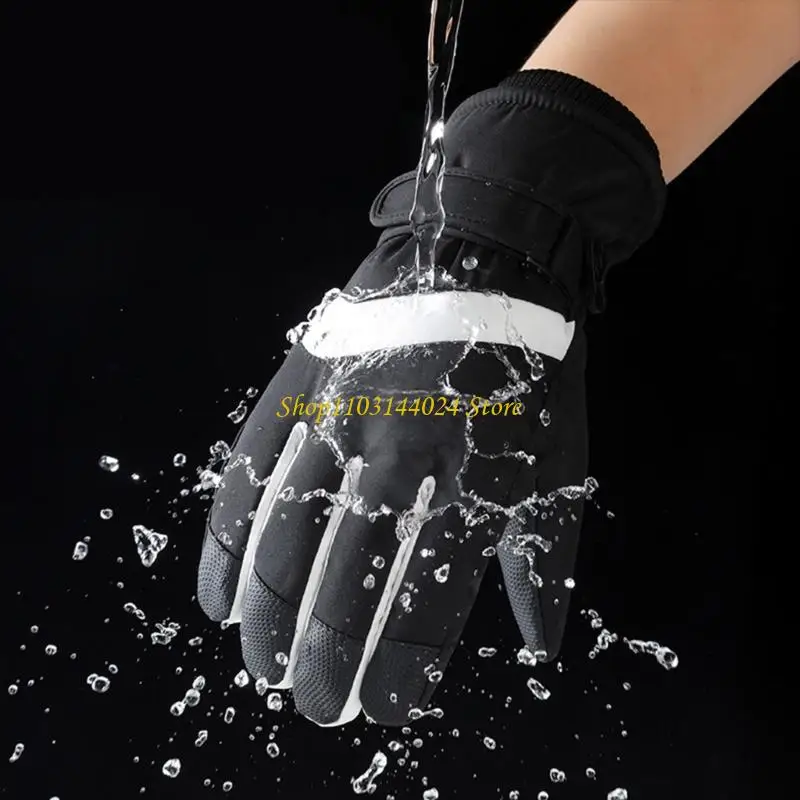 N5KE Screentouch Women Skiing Gloves with Thermal Fleece Water Proof Gloves for Snowboarding Mountain Climbing Cold Weather