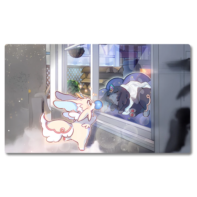 

Игровой коврик Yugioh Purrely Sleepy Memory Yu-Gi-Oh! TCG OCG Коллекционные карточные игры Коврик Duel Plate Резиновый коврик для карт Коврик для мыши