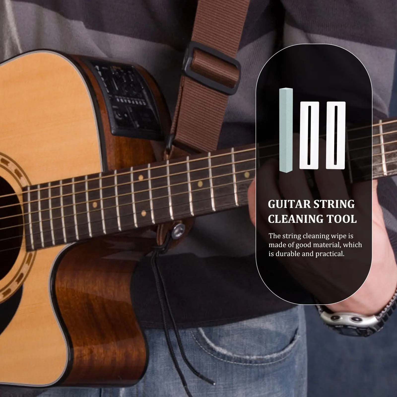 

3Pcs Guitar String Accessory Fretboard Protectors Deoxidation Stone Smooth Playing Experience Fretboard Protectors