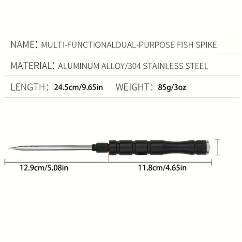 Imagen 2 del producto Herramienta de ventilación de pesca de acero inoxidable, liberación de peces de agua salada para pescadores, equipo esencial de captura y liberación, regalo para pescadores