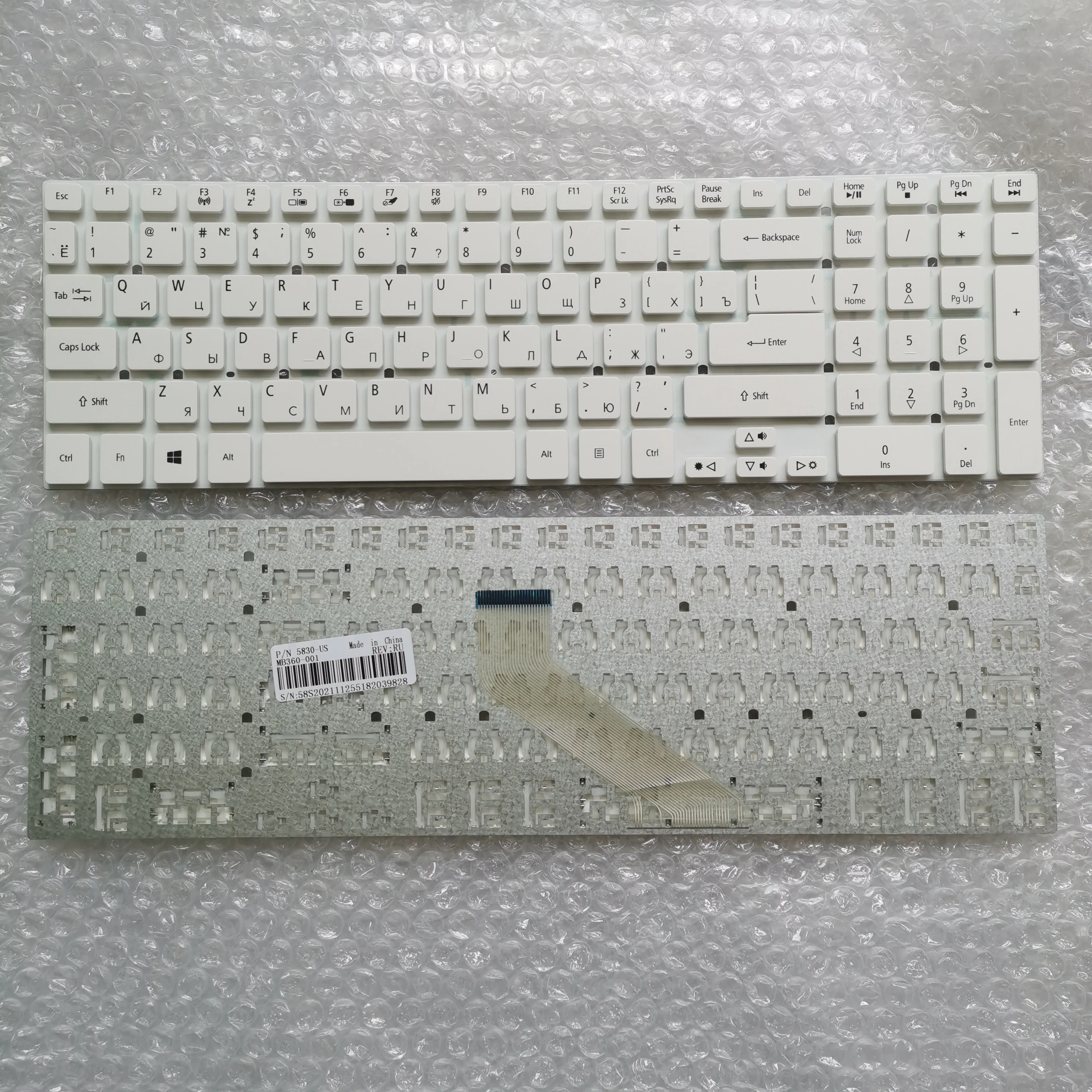 XIN Russian Laptop Keyboard For Acer Aspire 5830 5755 V3-571G V3-771G V3-771 V3-551G E5-521 E5-571 E5-511 E5-721 E5-731G  White