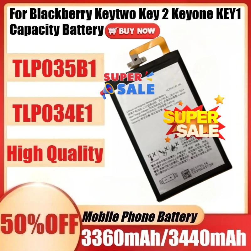 

For Blackberry Keytwo Key 2 Keyone KEY1 Capacity Batteries Bateria New TLP035B1 TLP034E1 Battery
