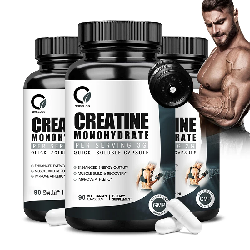 

Creatine Monohydrate for Muscle Endurance, Improve Athletic Performance, Muscle Build, Non-GMO, Gluten-Free