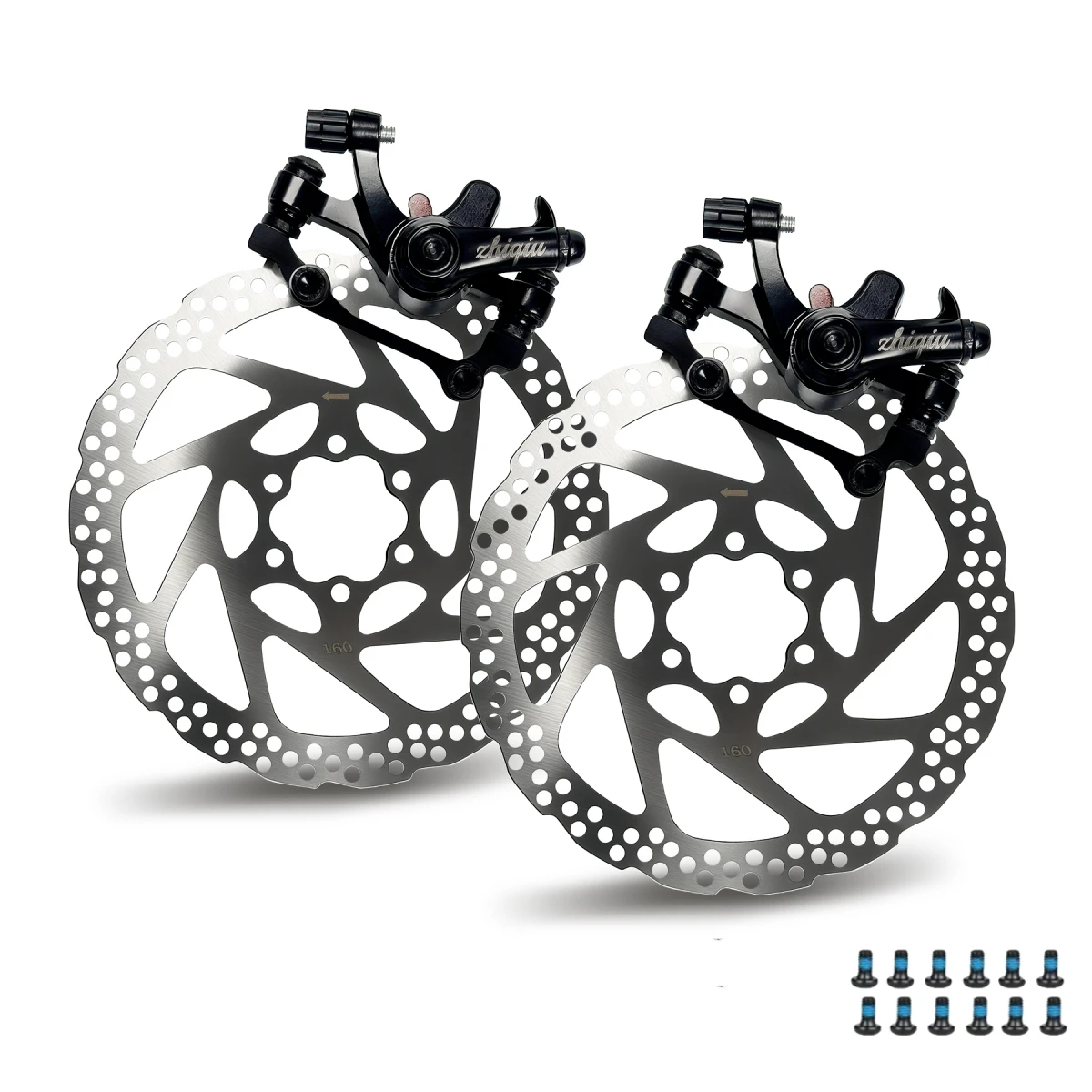 160 mm Fahrrad-Scheibenbremsscheibe mit 6 Schrauben (2 Stück), Edelstahl-Fahrradrotoren, passend für MTB, Rennrad und die meisten Fahrräder – Detail 23