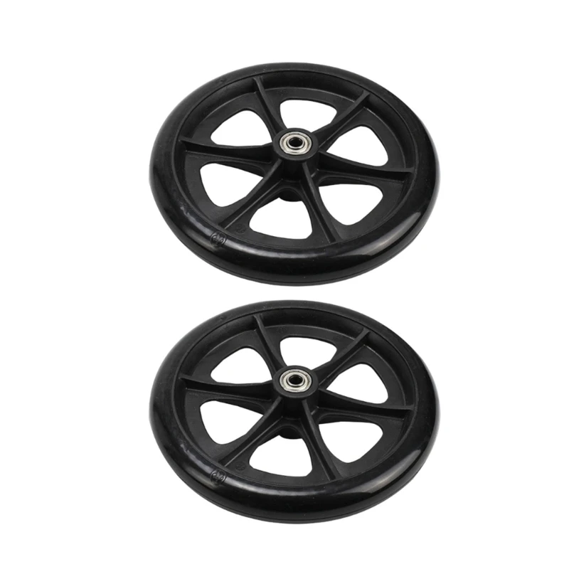 8 Inch Wheelchair Caster Universal Front Wheel Replacement Solid Tire Wheel Wheelchairs Accessories Wear-resistant