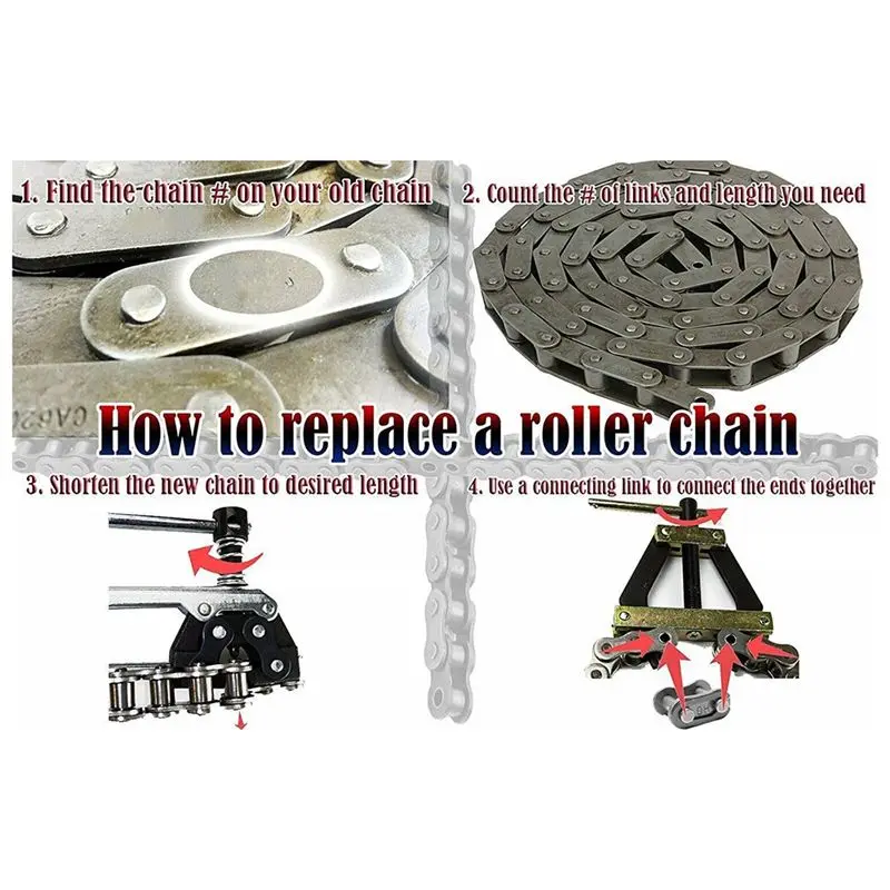 WF-Chain Holder/Puller+ Roller Chain Tools Kit For 25-60 Size Chains, Chain Breaker/Cutter Included