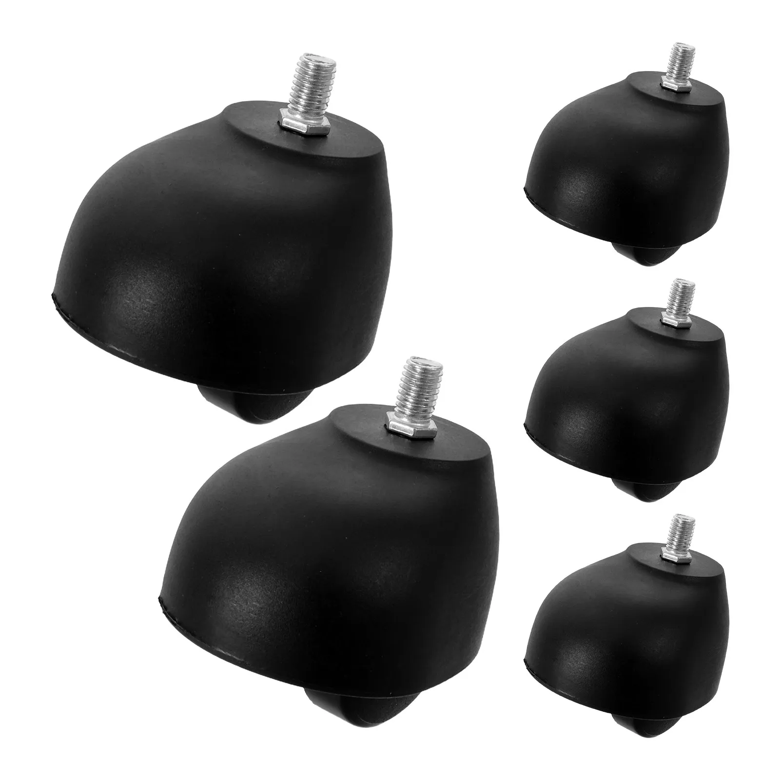 5Pcs Office Chair Caster Wheels Smooth Silent Rolling Replacement M8 Screw 0.39 Inch for Desk Gaming Carpet Hard Floor Stable
