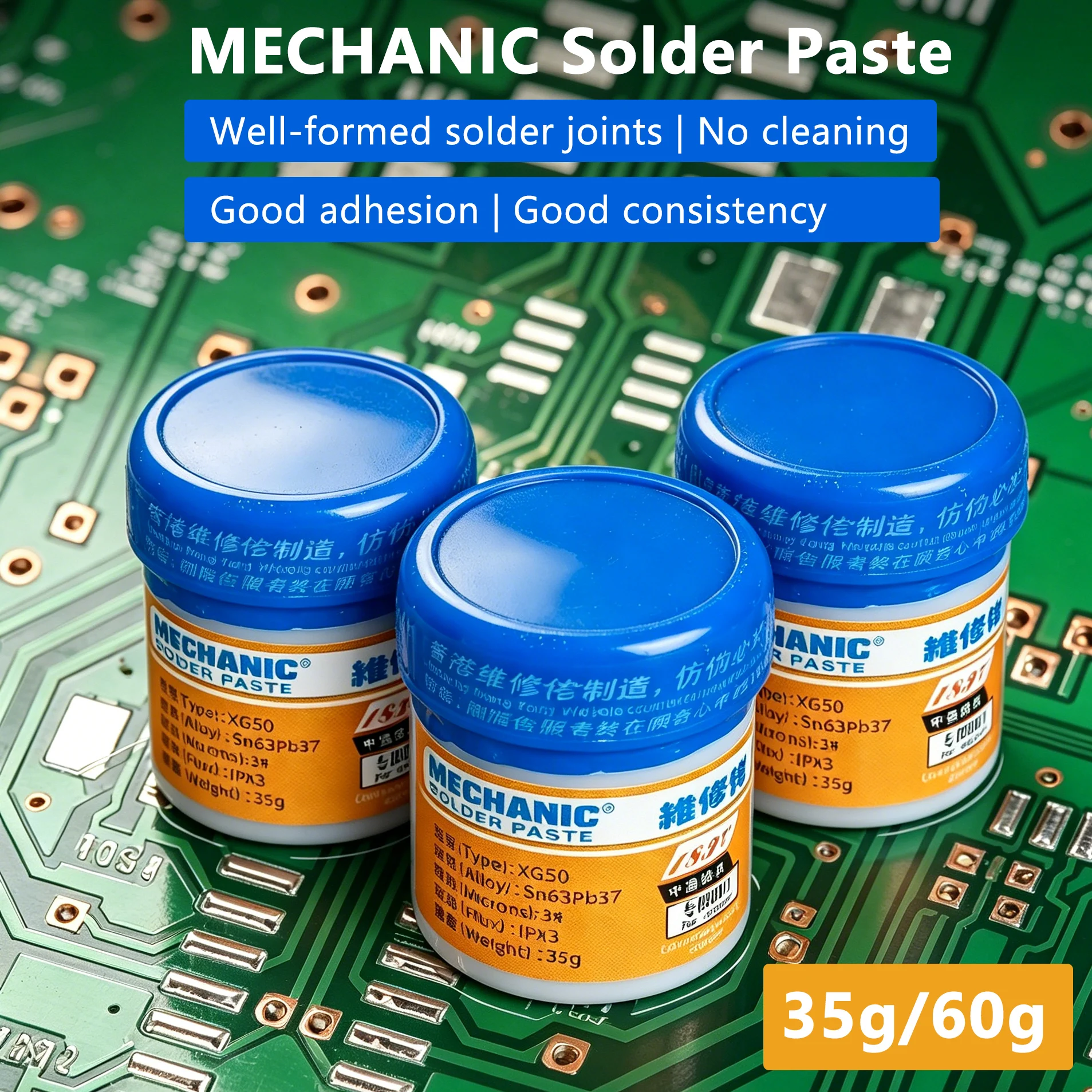 

183°C Mechanic XG50 Solder Paste Flux 35g/60g no clean for Soldering PCB Electronic Circuit Board Phone Repair Tools