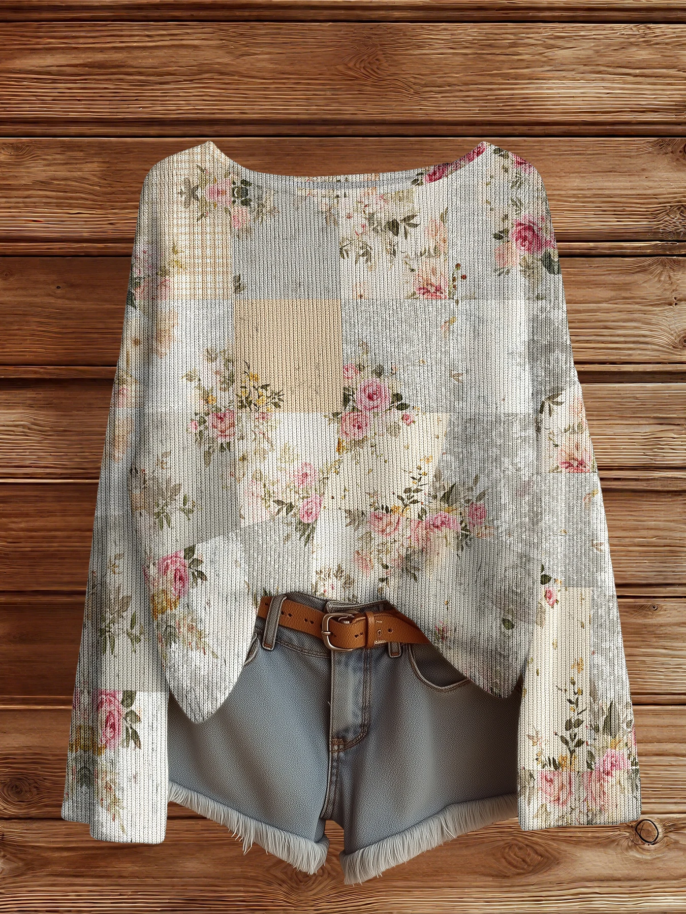 

Осенне-зимний свитер с цветочным принтом, женский винтажный пуловер, свитера, вязаный топ, молодежный товар, модные повседневные джемперы в стиле хип-хоп, элегантная одежда