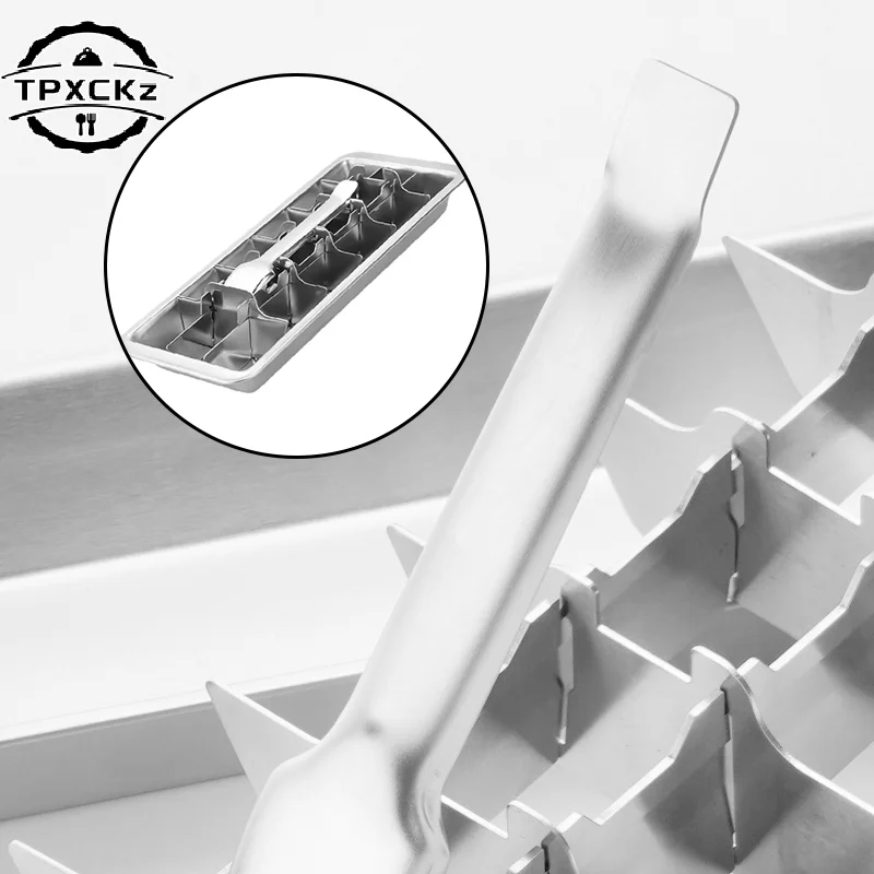 18-Slot Stainless Steel Ice Cube Tray Removable Slot Easy Release Making Ice Cube for Cocktail Lover Home Bartender Perfect Gift