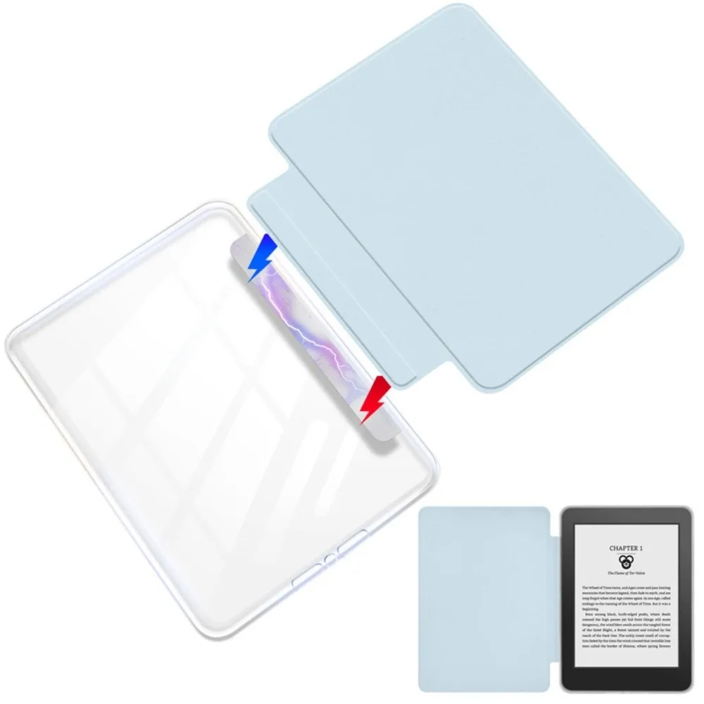 Magnetic Detachable E-Reader Case Auto Sleep Wake Shockproof Folio Cover for Kindle 11th Generation 6 Inch 2024/2022