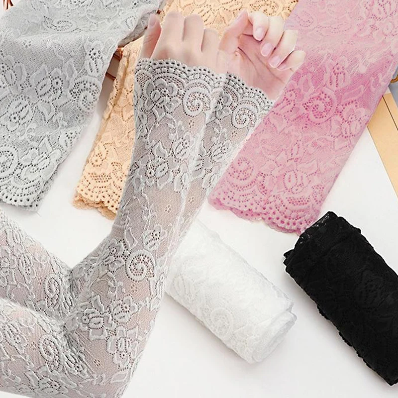 

Summer Sun Protection Gloves Ice Lace Sleeves Driving Uv Blocking Arm Sleeves