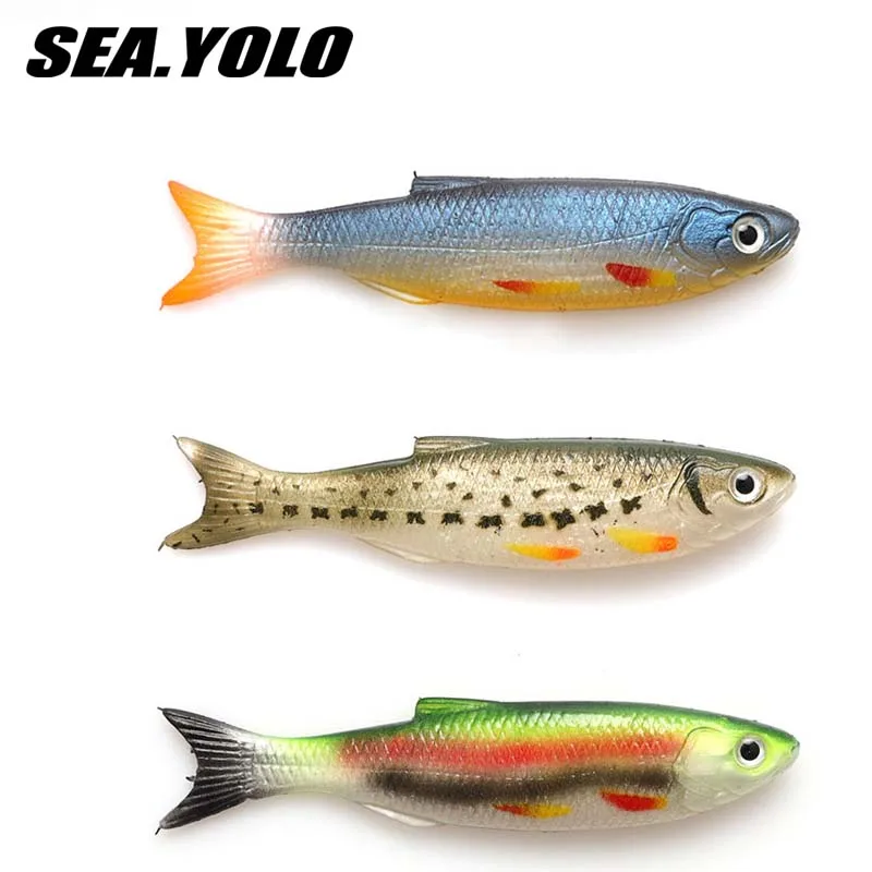 

Sea. Yolo Lure Bait Fork Tail Soft Bait 9cm 9.6g Artificial Bait 3D Eye Biomimetic Fishing Bait Fishing Goods