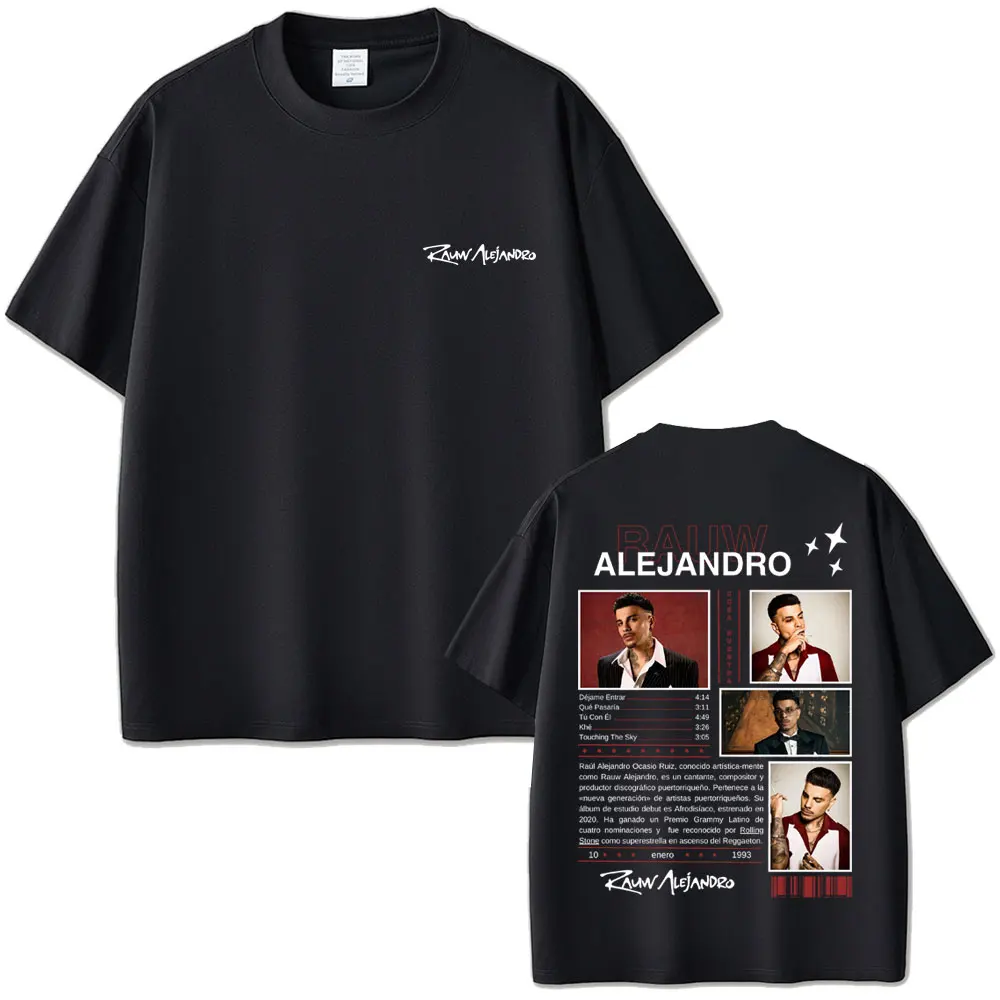 

Rapper Rauw Alejandro Cosa Nuestra Graphic T Shirt Men Hip Hop Fashion Vintage Short Sleeve Cotton Oversized T-shirts Streetwear