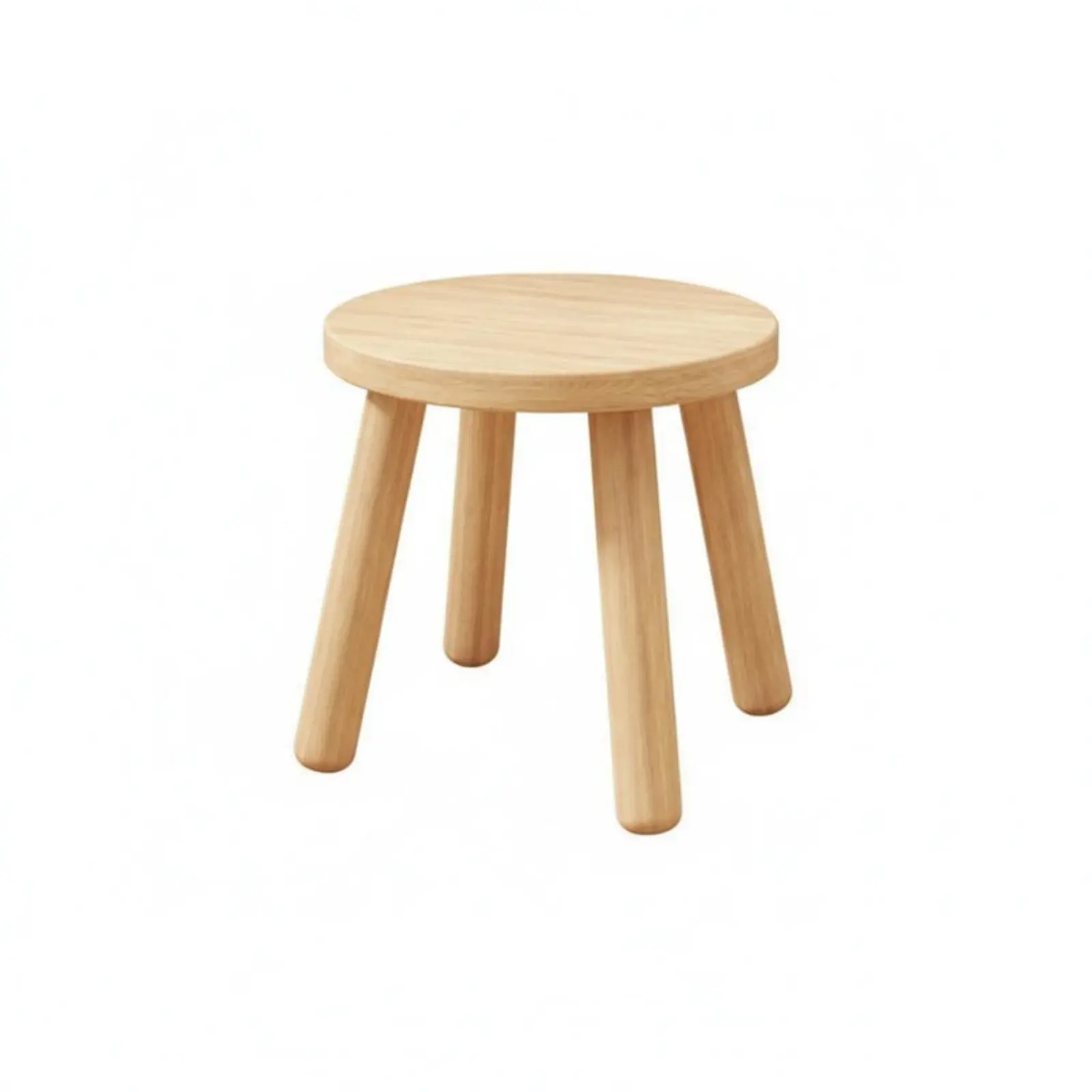 ウエハーシェイプのスツール-多用途で丈夫な木製キッズスツール-丈夫な木製フットレスト-丈夫なウエハーシェイプのフットスツール-洗練されたエッジ