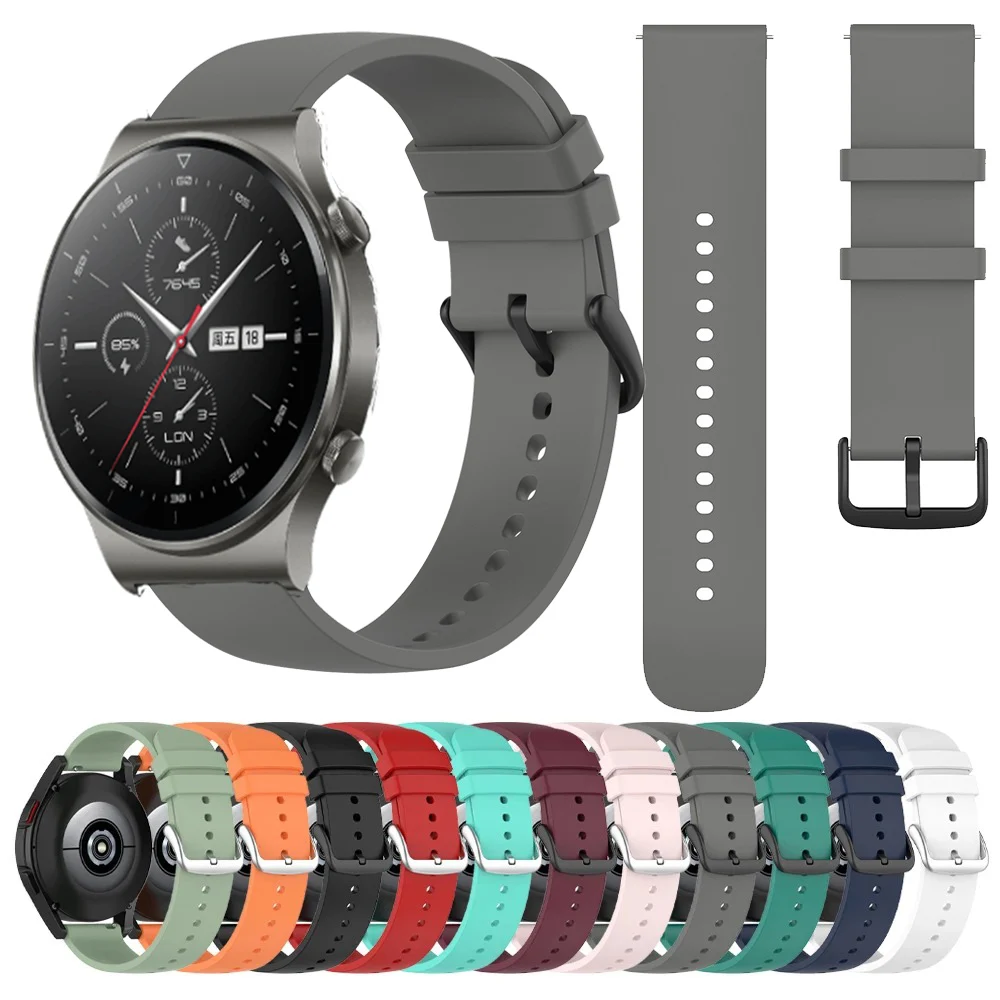 GT5 46mm Band 22 20mm Silicone Strap For HUAWEI WATCH GT 4 3 2 46 42mm HONOR Magic Watch 4 GS 3 Pro ES Replacement Bracelet Belt